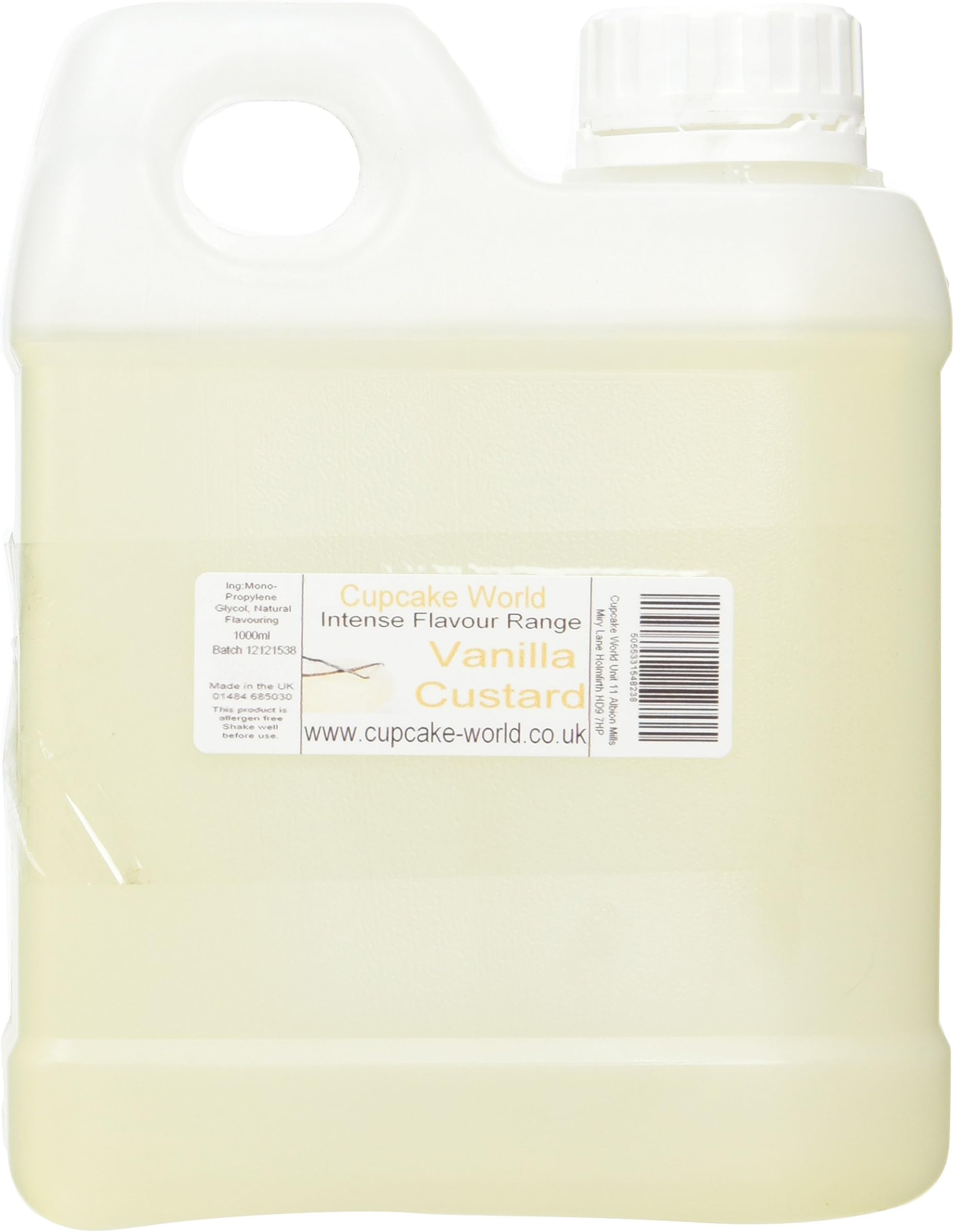 Cupcake World Vanilla Custard Intense Food Flavouring 1000 ml