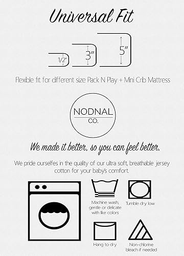 Miniatura 9 de NODNAL CO. Juego de 3 sábanas de cuna portátiles para cuna, color rosa, 100% algodón Oeko-TEX, ropa de cama de guardería para bebé, paquete de viaje