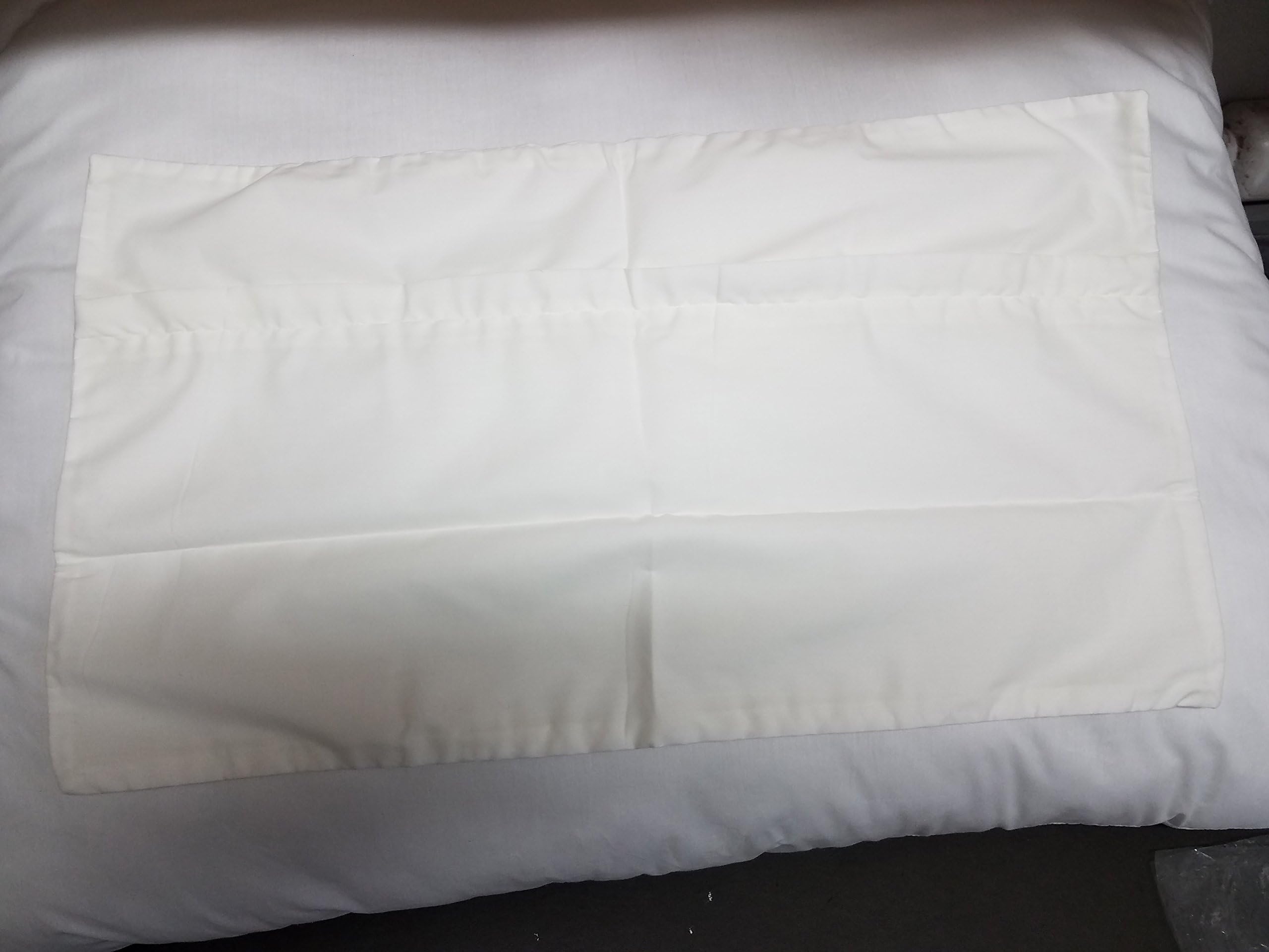 Reynoso Home Decor 7x17" White Cotton Bolster Pillow Cover - Zippered Cylindrical