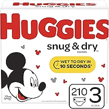 Huggies Snug & Dry Diapers, Size 3 (16-28 lb.), 210 Count, One Month Supply (Packaging May Vary) - coolthings.us