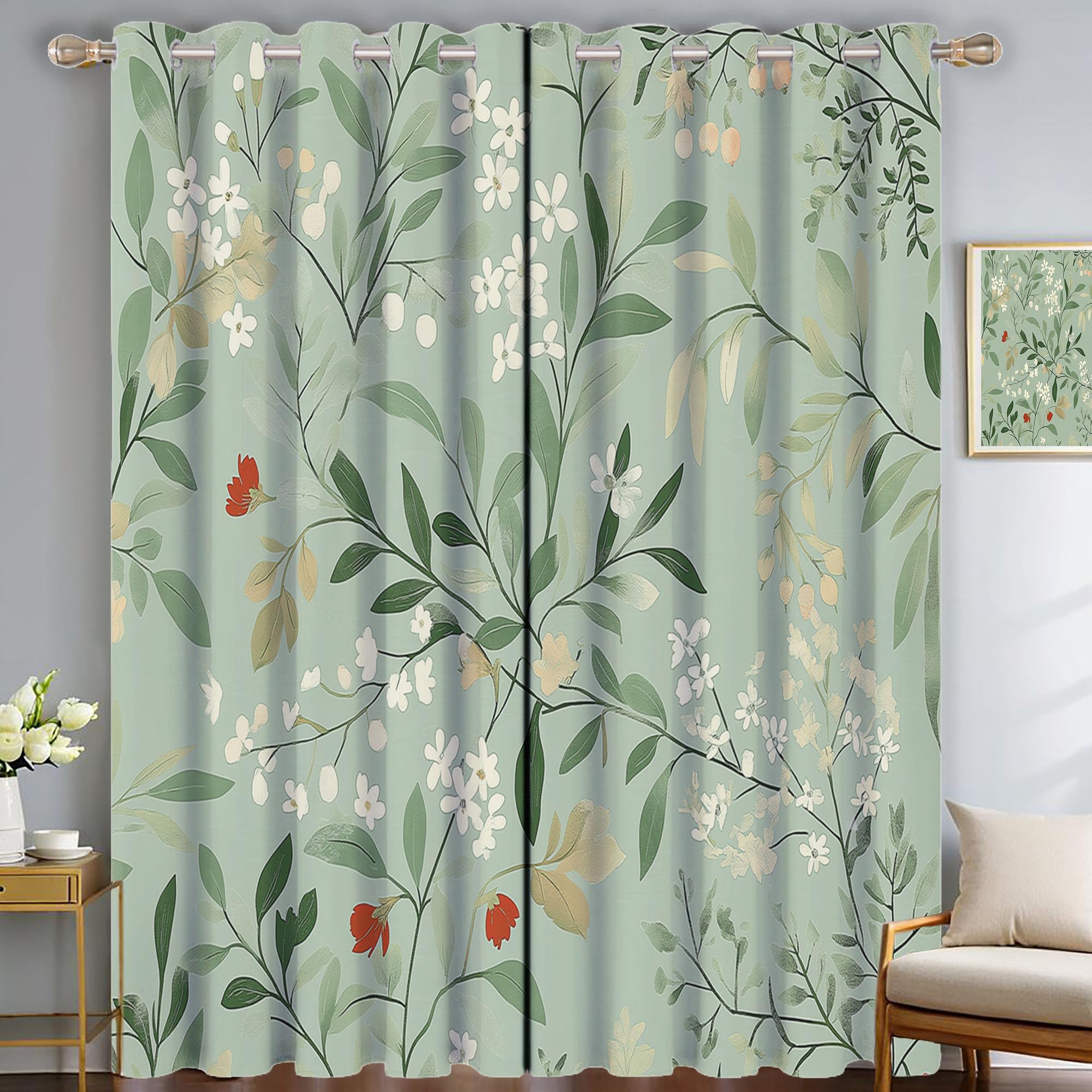 Draperies pour chambre et salon haut de gamme : le charme du rideau occultant floral