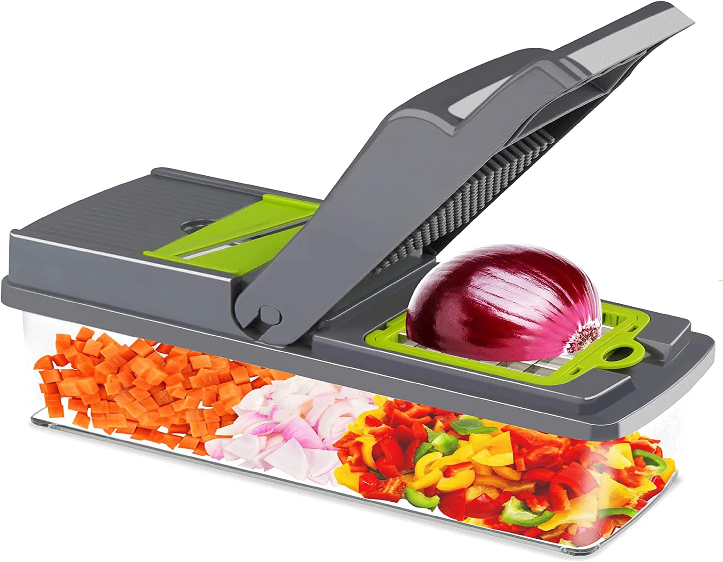 Alrens Vegetable Chopper 12 in 1 Mandoline Slicer and Dicer with 7