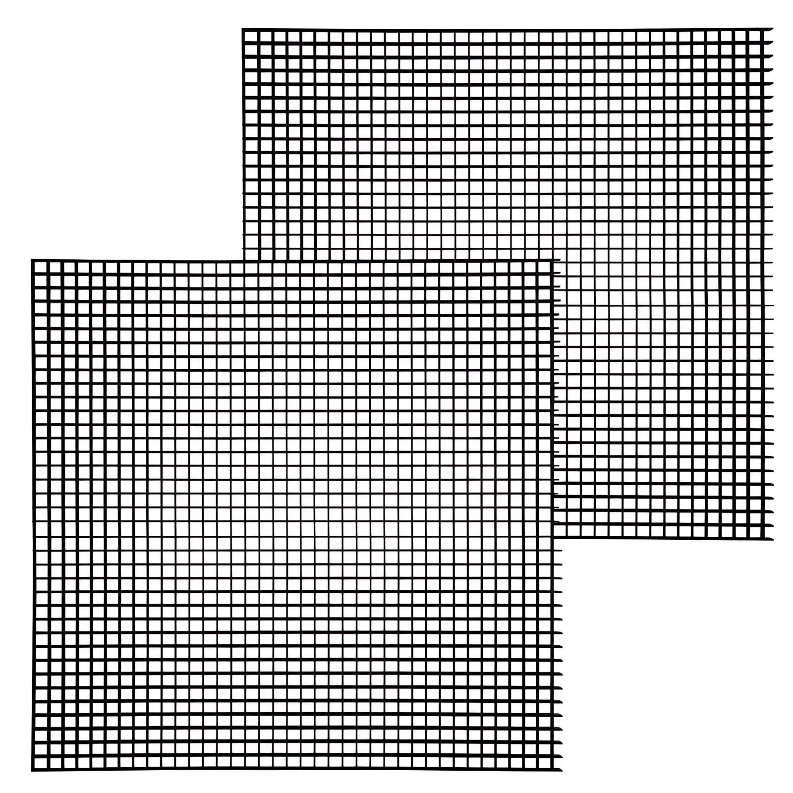 Panneau alvéolé noir anti éblouissement pour rénovation de grille de ventilation