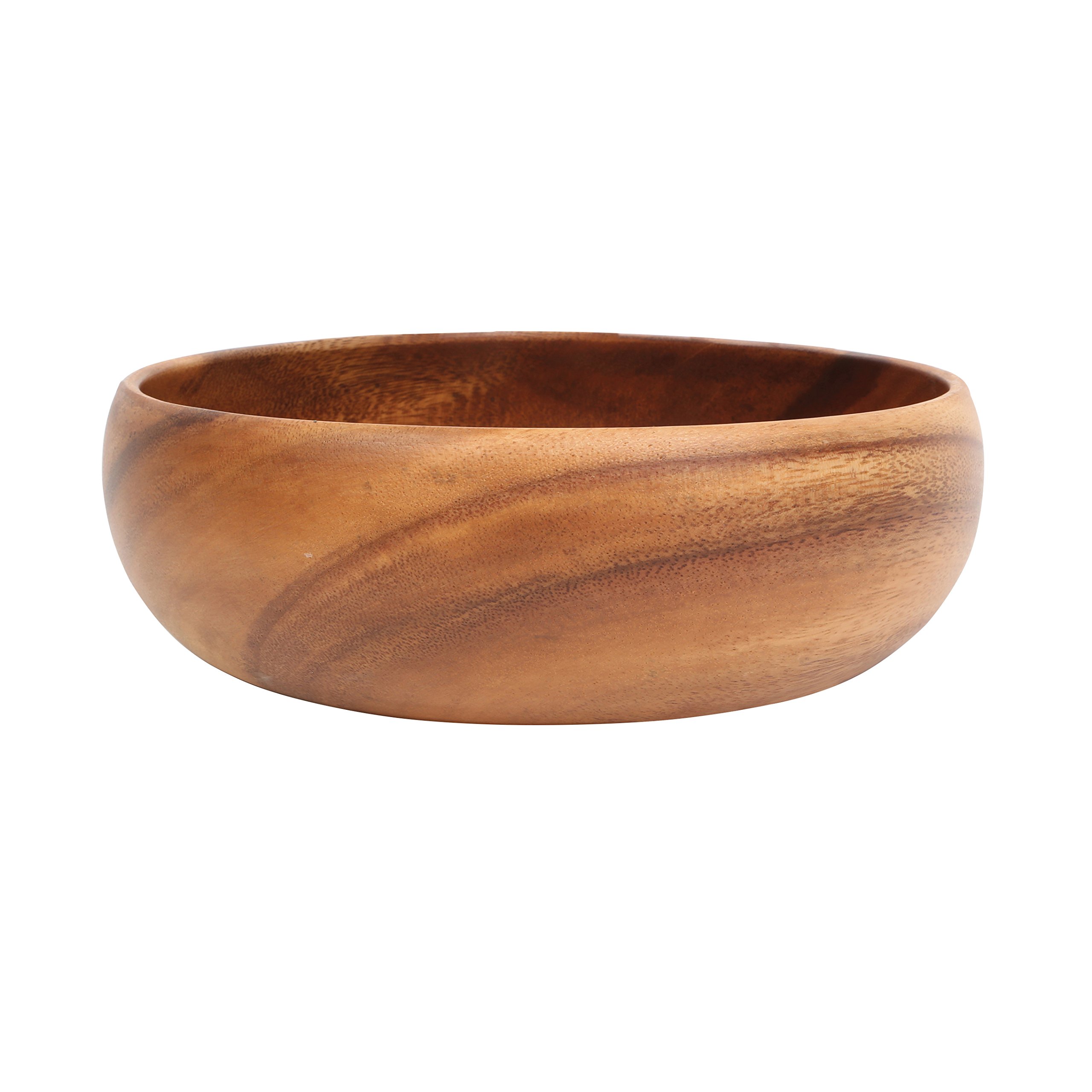 By On Posate Per Insalata In Legno Di Acacia - 28x6,5x1,5 Cm, Marrone, Fatte A Mano, Venature Uniche