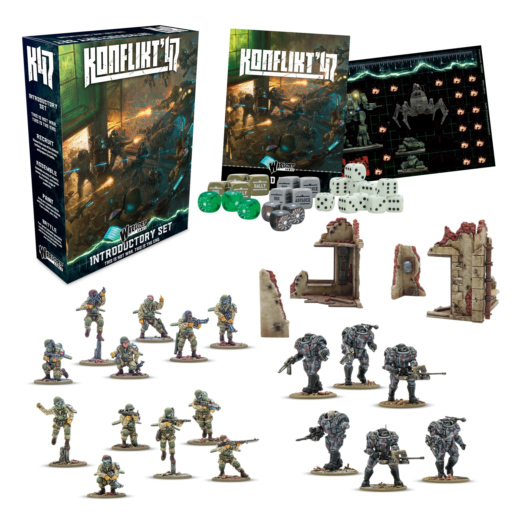 Warlord Games Konflikt '47 zestaw startowy, 28 mm, miniatura Wargaming
