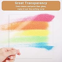 Vista 4 de Enoin 4 hojas de acrílico transparente de plexiglás de 3 x 3 pulgadas de grosor de 0.080 pulgadas de grosor y 1/12 pulgadas de grosor, para vidrio