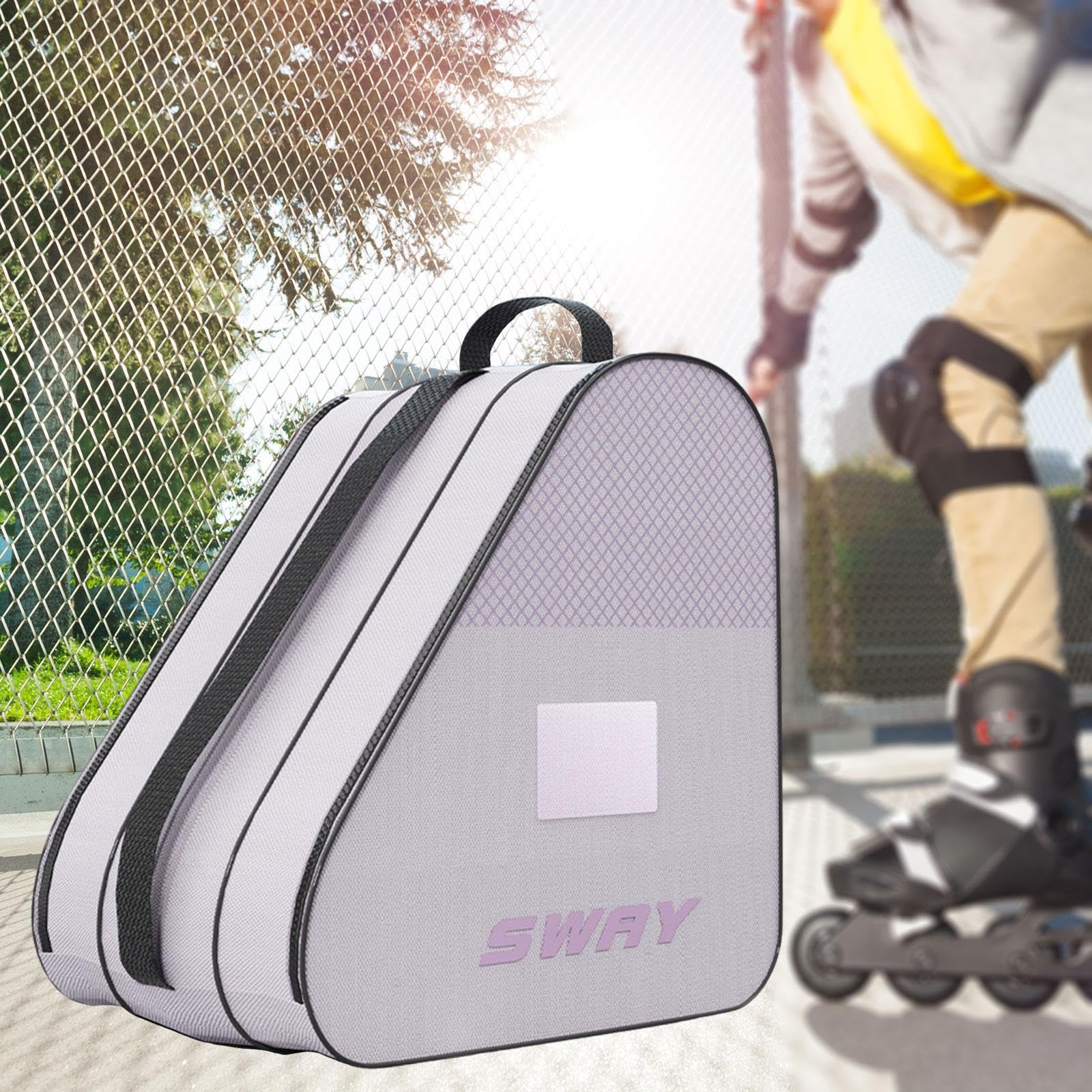 kowaku Bolsa para Patines, Bolsa de Transporte para Zapatos de Patinaje, Tres Bolsillos, Impermeable, Accesorios, Multiusos, Gran Capacidad, asa
