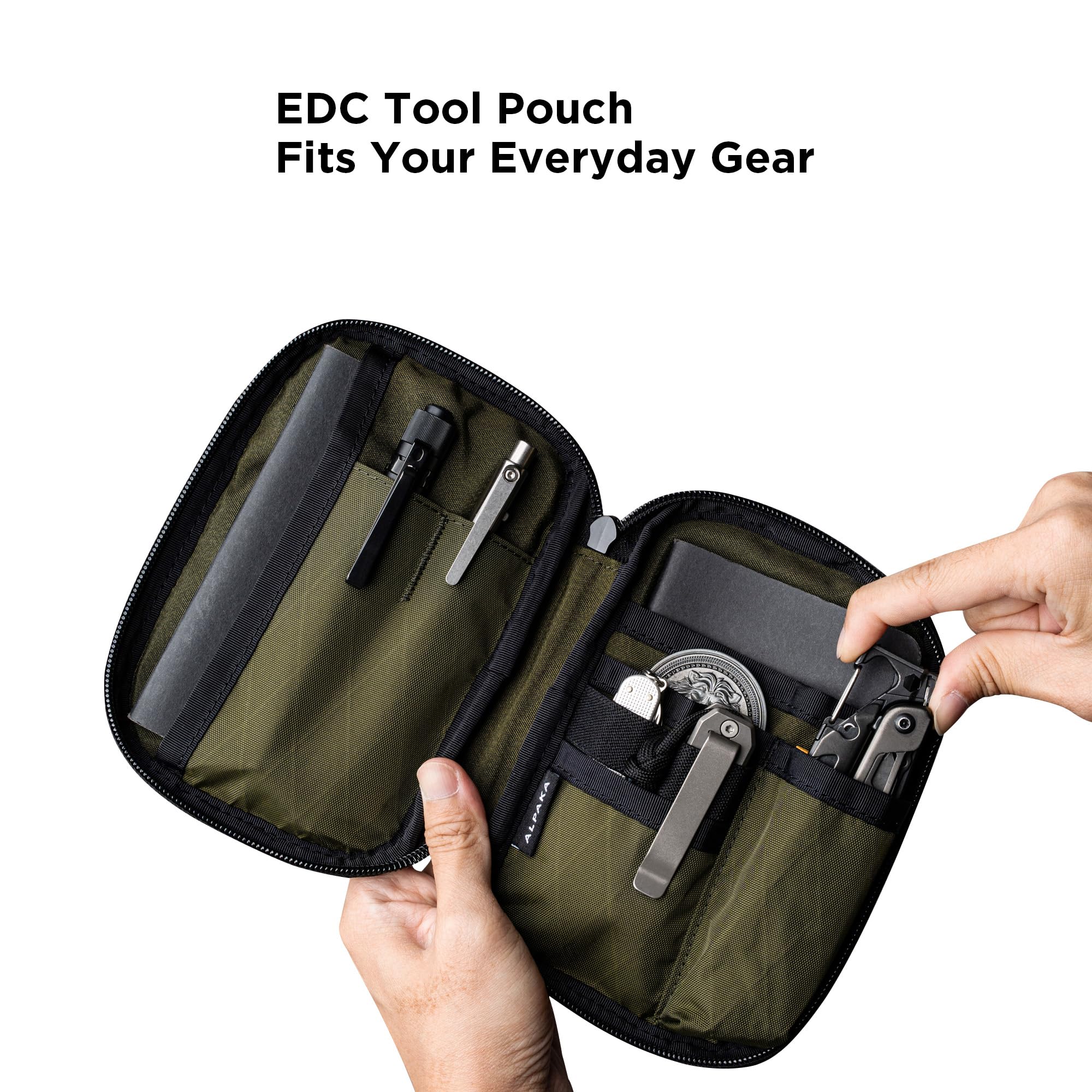 ALPAKA Admin Pouch Pro EDC Taschen Organizer | Kleine EDC Organizer | Kleine Werkzeugtasche für Elektronik, Kabel mit YKK-Reißverschluss für Täglichen und Reisen, Wasserresistent