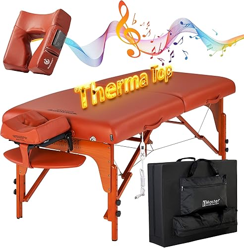 Miniatura 10 de Master Massage Santana Therma Top - Paquete de mesa de masaje portátil almohadillas de calefacción integradas