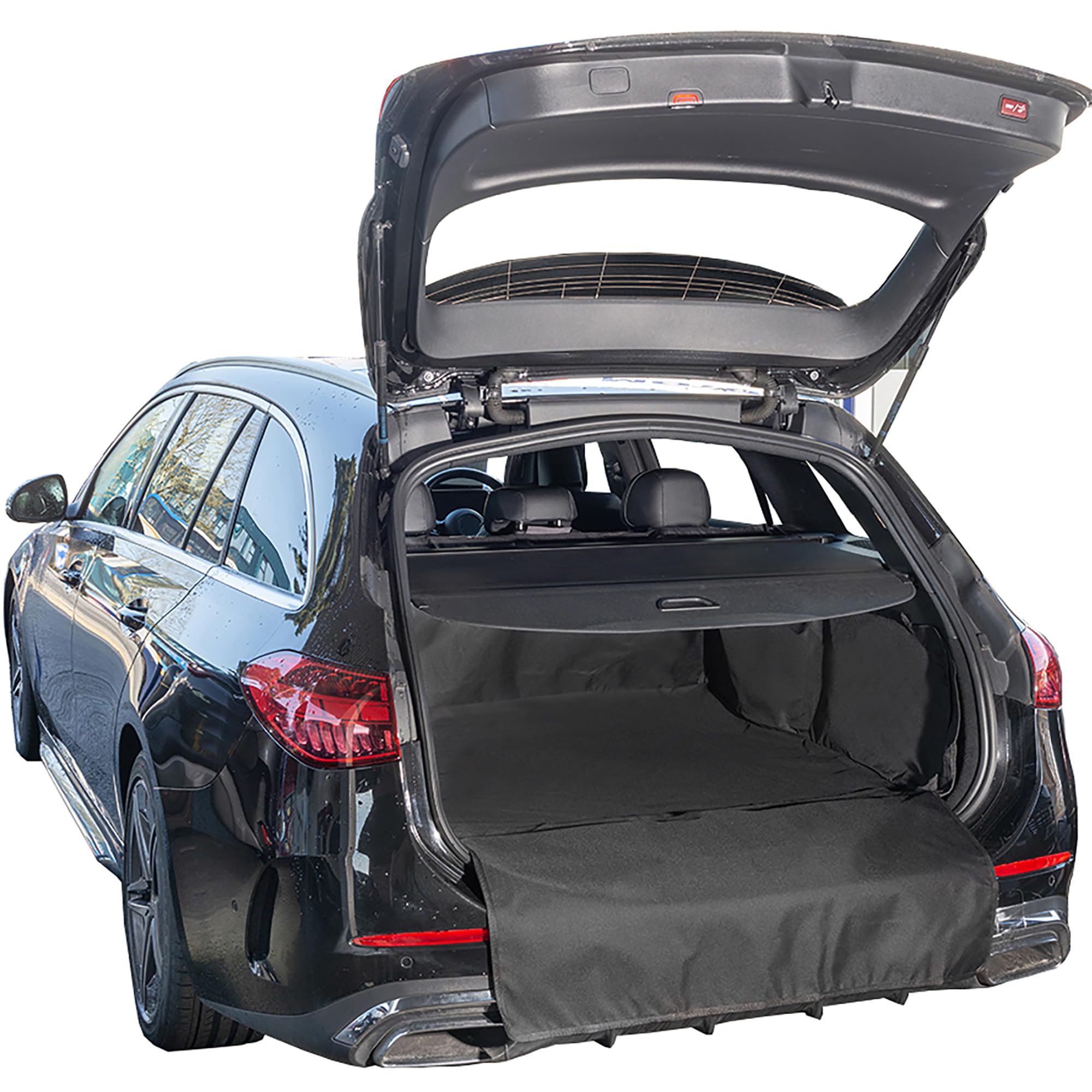 – UK Custom Covers BL085 Waterproof Tailored Boot Liner Mat Black - To Fit Mercedes C Class Estate Hybrid 2014 Onwards