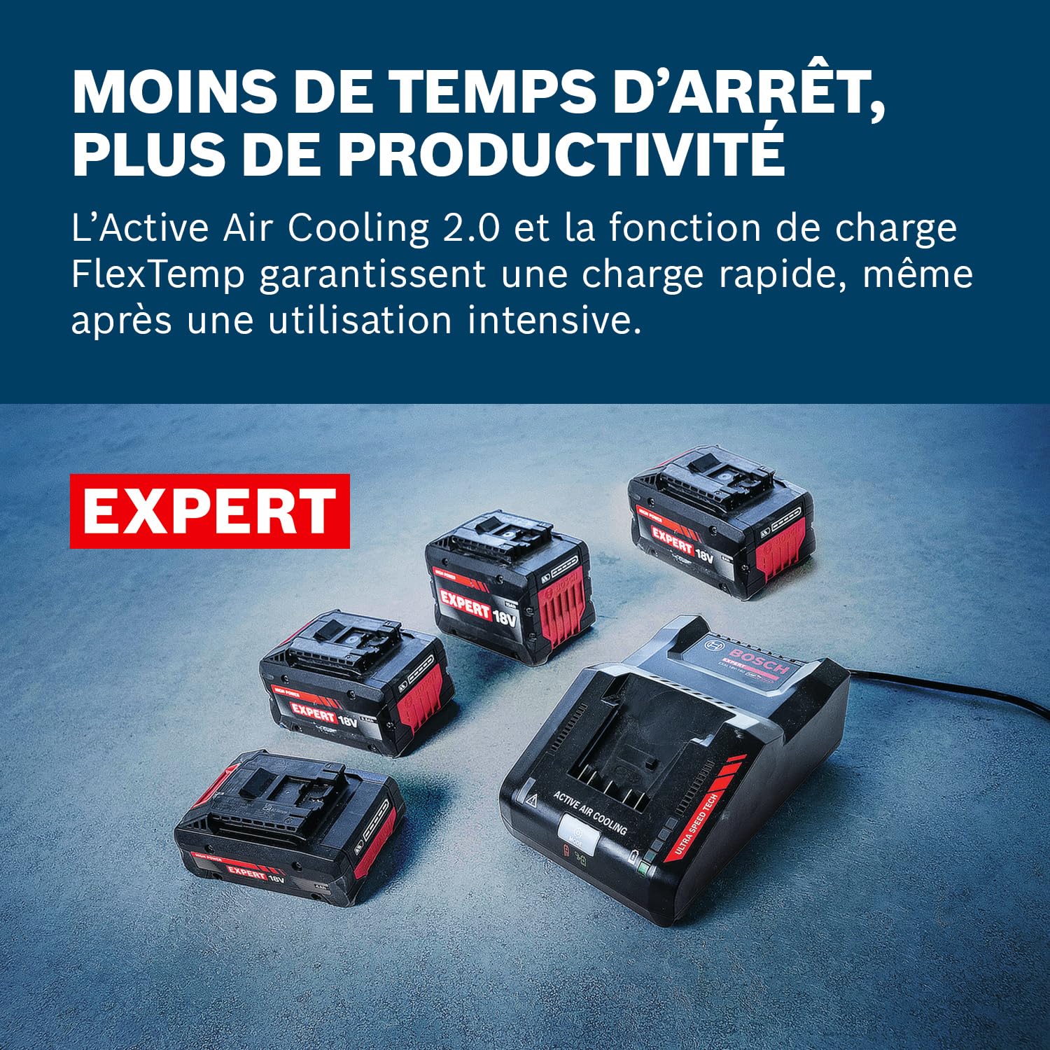 Chargeur parallèle Ultra-Rapide Mobile Bosch Expert 18V System EXAL18V2-160