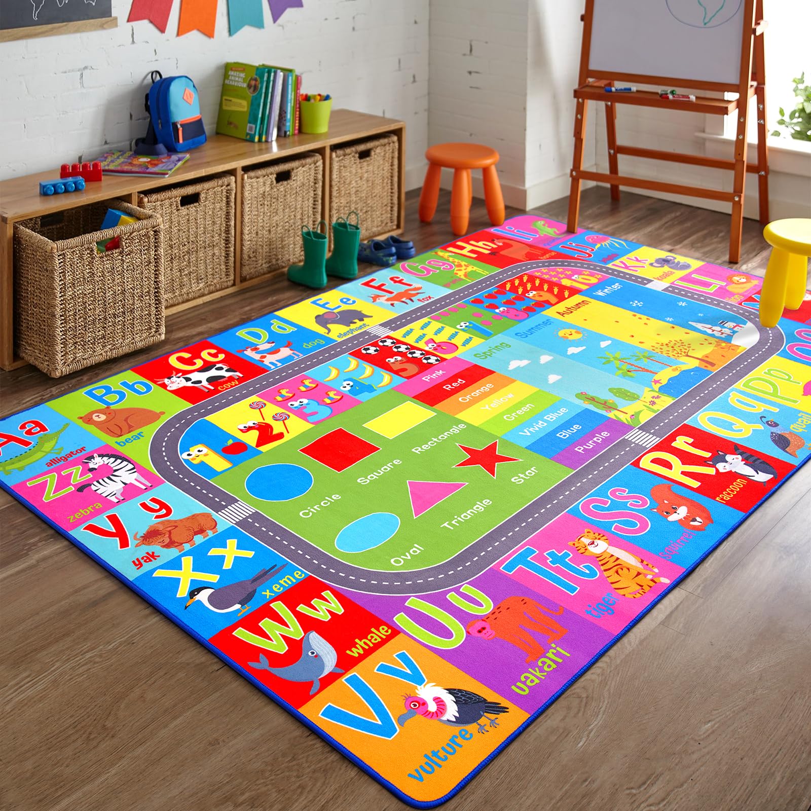 Snapklik.com : Kids Educational Rug, 5x7 Kids Collection Area Rug For ...
