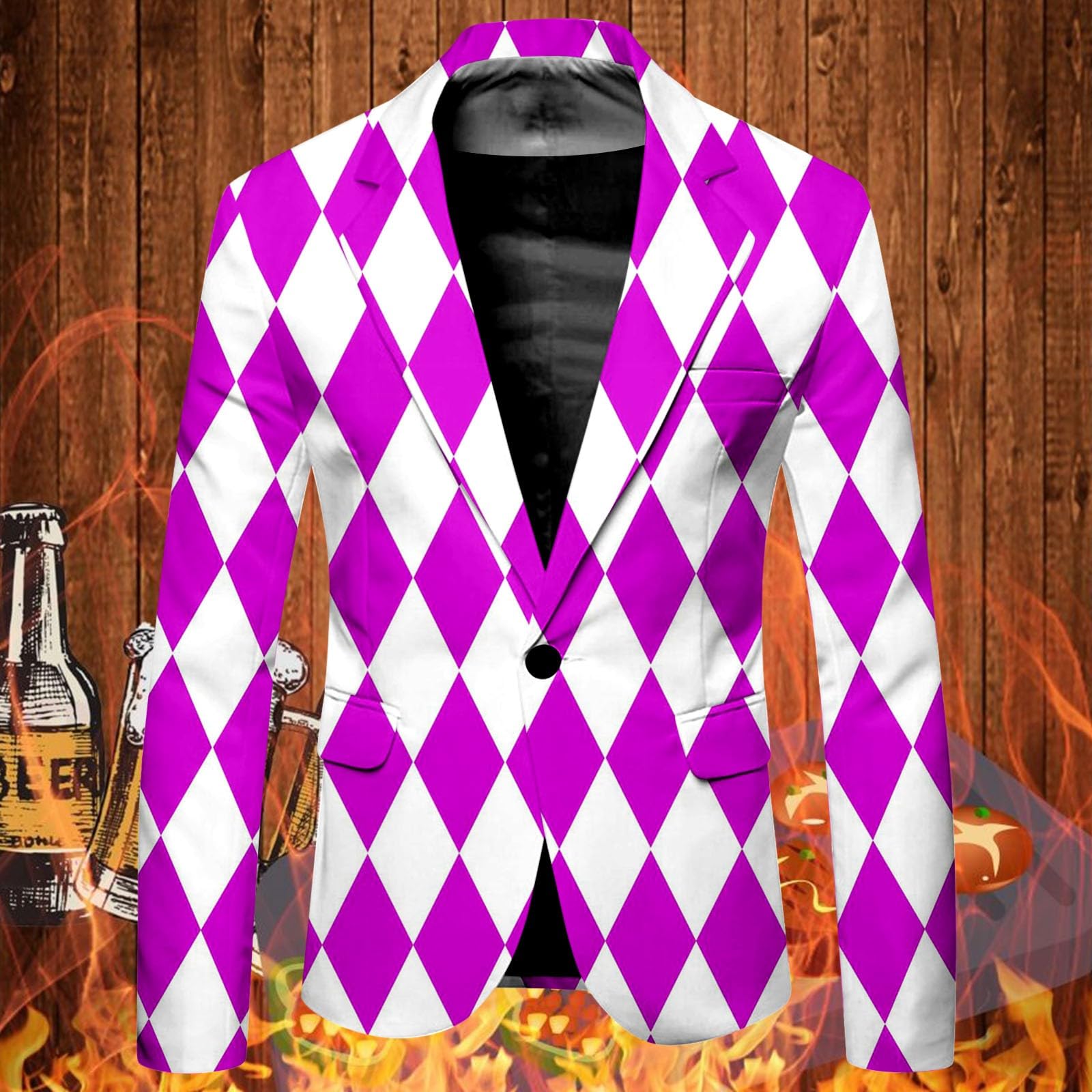 Generisch Oktoberfest da uomo, stampa a colori, casual