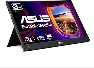ASUS ZenScreen Go 15.6” 1080P Wireless Portable Monitor (MB16AWP) - Full HD, IPS, Built-in Battery, Eye Care, USB Type-C, Anti-Glare, Tripod Socket, Supports iOS, Android, Win11, Mini HDMI