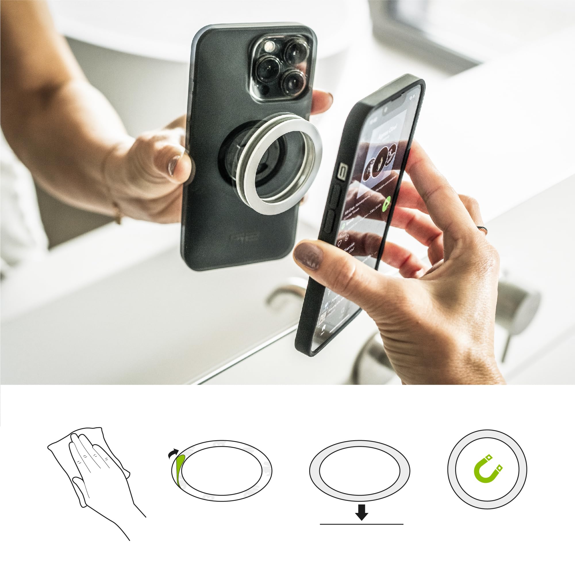 SP CONNECT Bike Bundle II | SPC+ | kompatibel mit iPhone 16 | Handyhalter für Fahrradlenker | Mountainbike Rennrad Handy Halterung