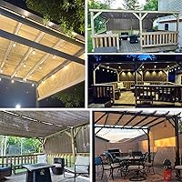 Vista 5 de Patio Paradise Cubierta de Repuesto para Toldo de Pérgola de 7' x 25', Tela de Sombra con Ojales y Varillas con Peso, Pantalla de Sombra Solar