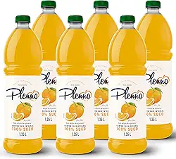Kit C/6 Sucos de Laranja PLENO 1,35L Hugo Pietro (SEM ADIÇÃO DE AÇÚCAR, e SEM GLUTEN)