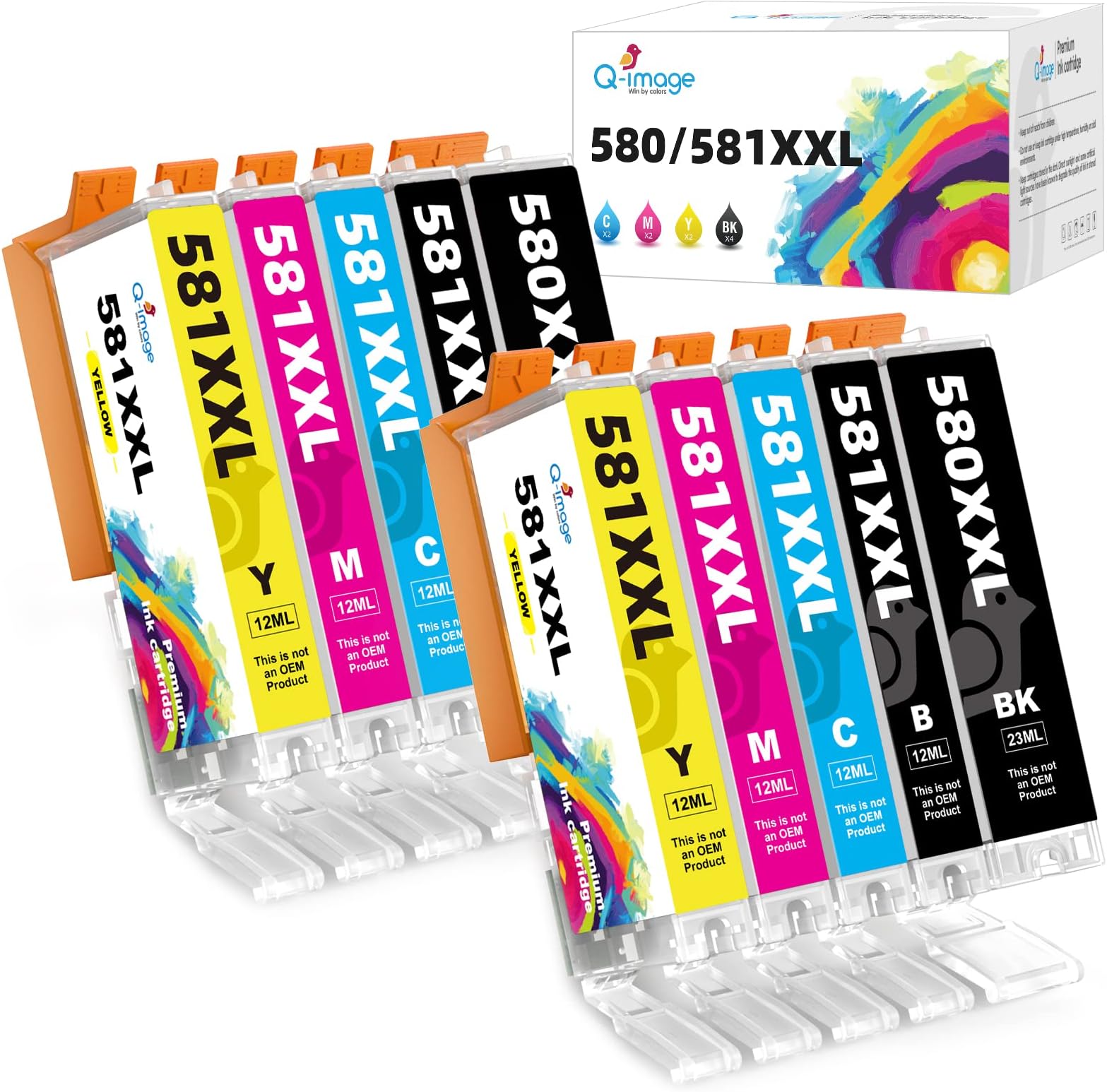 LeciRoba 580XXL 581XXL per cartucce d'inchiostro Canon 580 581 580xxl