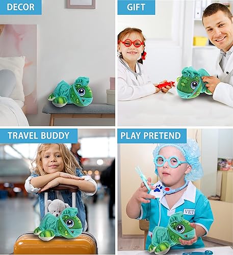 Miniatura 4 de DolliBu Juguete de peluche de Doctor de tortuga marina – Peluche Buddies Sea Turtle Doctor con bonito uniforme y traje de gorra, regalo con