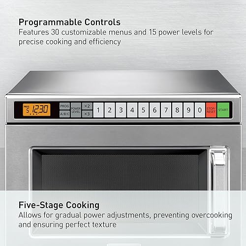 Miniatura 3 de Panasonic NE-21521 - Horno microondas comercial, 0.6 pies cúbicos, 2100 vatios
