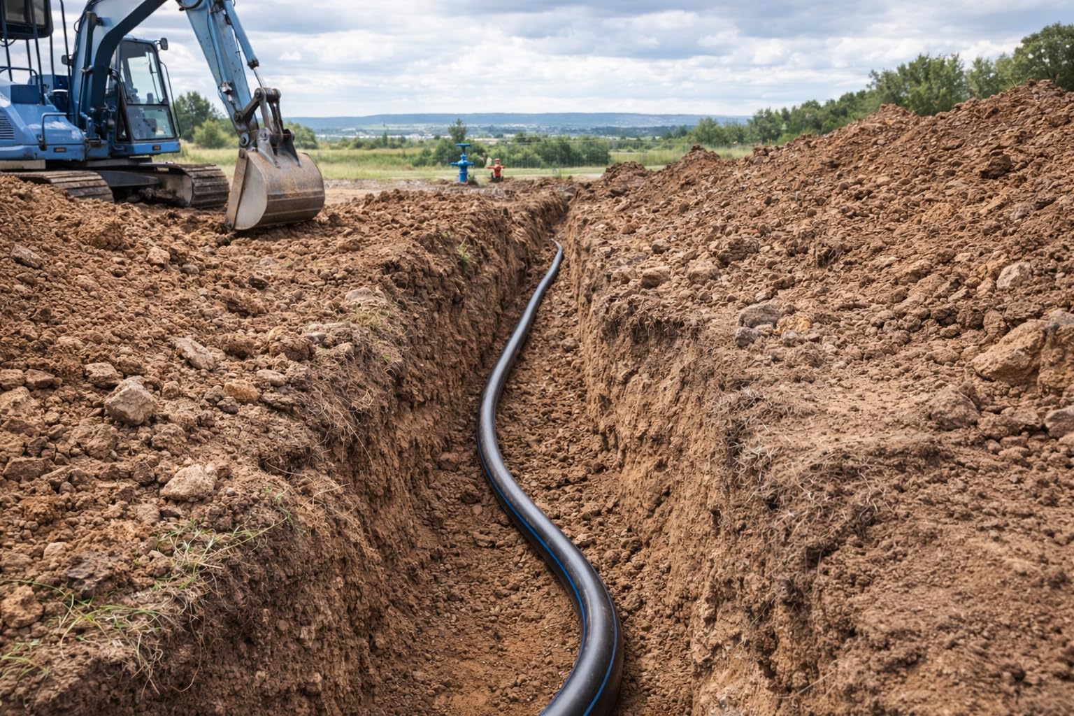 Jardibric - Tuyau Polyéthylène Eau Potable Ø 20 mm - 10 m - 16 Bars - Couronne PEHD Filet Bleu