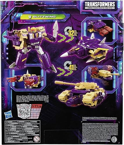Miniatura 5 de Transformers Toys Generations Legacy Series Leader Blitzwing Triple Changer Figura de acción – Niños a partir de 8 años, 7 pulgadas