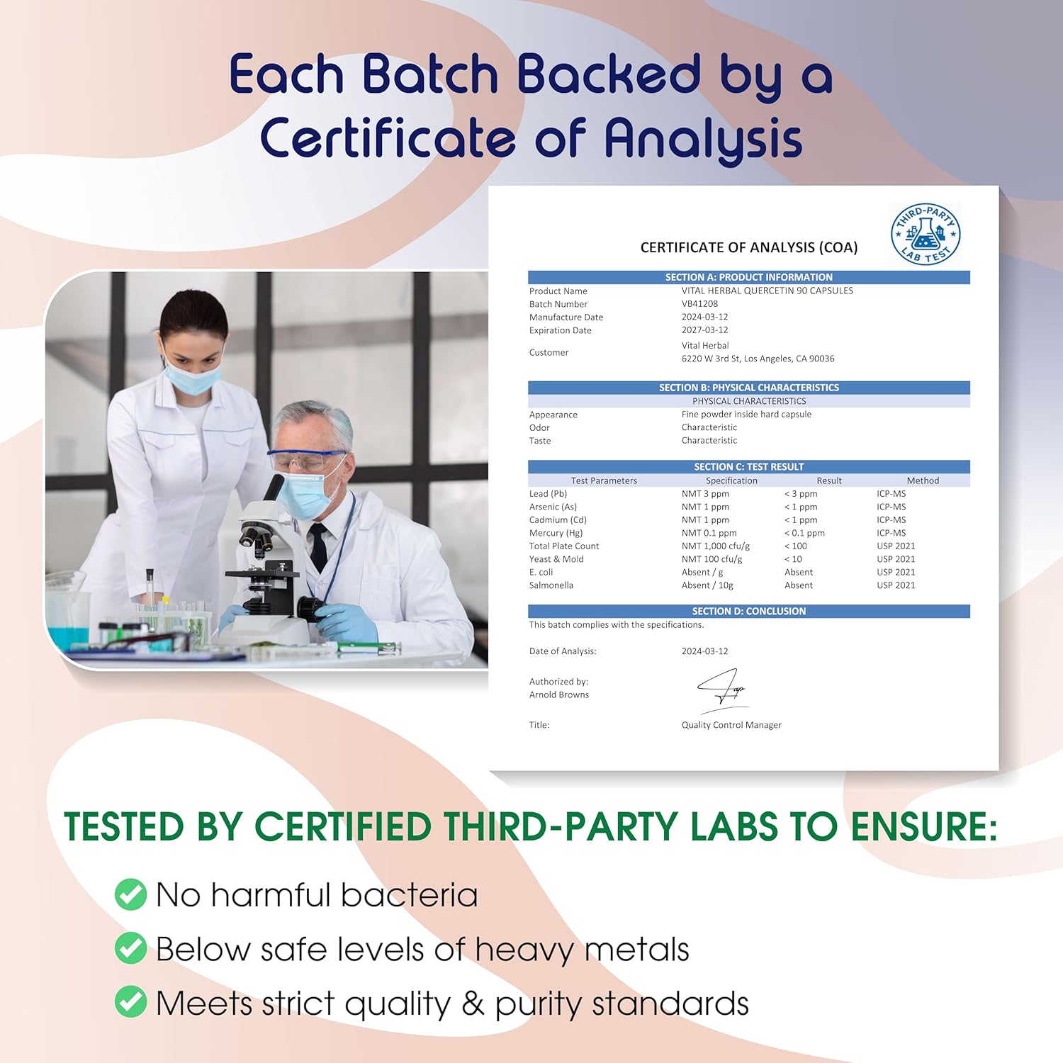 Premium High Purity Quercetin 98% with Bromelain Capsules Equivalent to 3470 mg - Maximum Potency with Green Tea Ashwagandha - Supports Overall Health Strength Energy - 90 Days Supply - Image 8