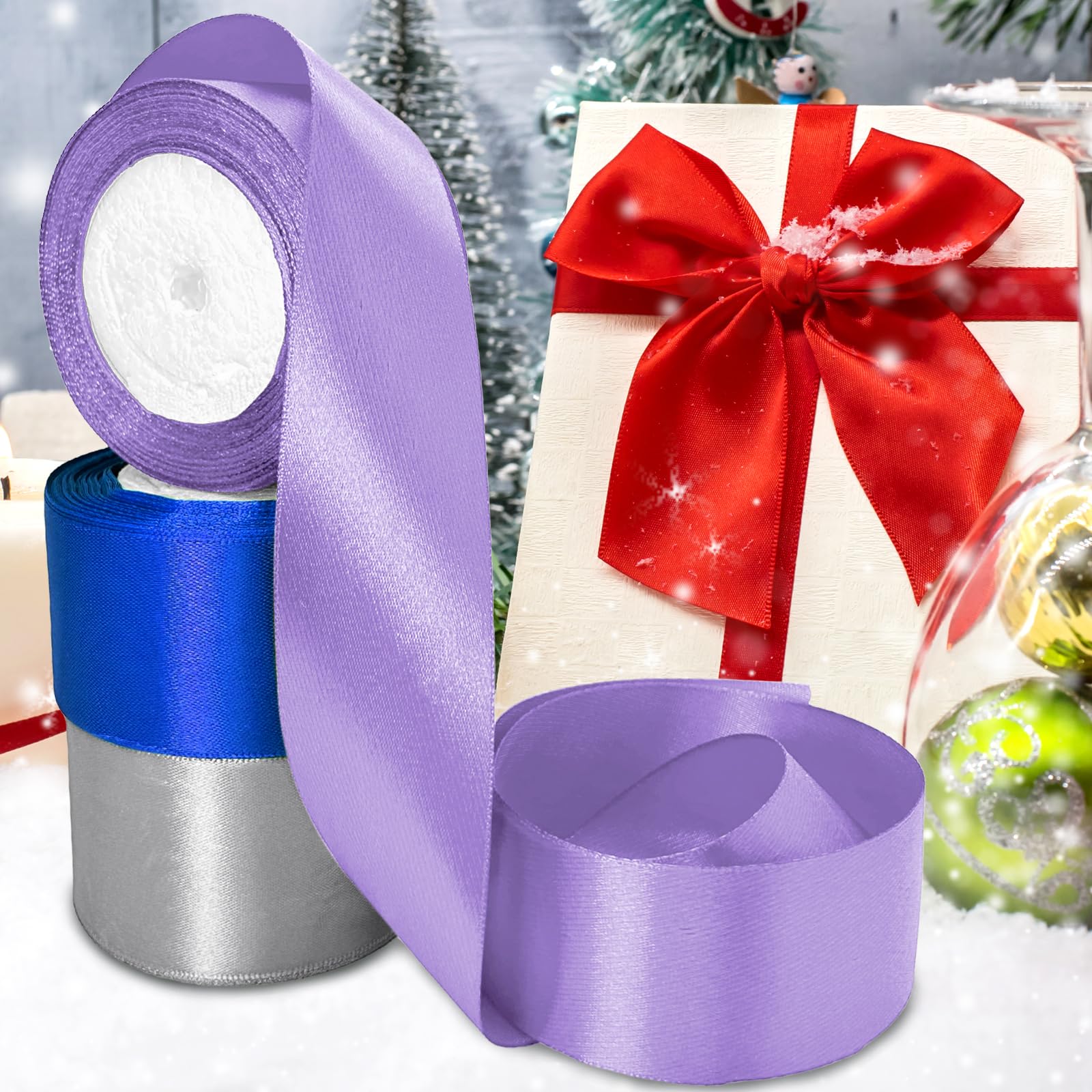2 Inch Paper Ribbon Snapklik.com : 2 Inch Satin Ribbon, 25 Yards Purple Satin Ribbon ...