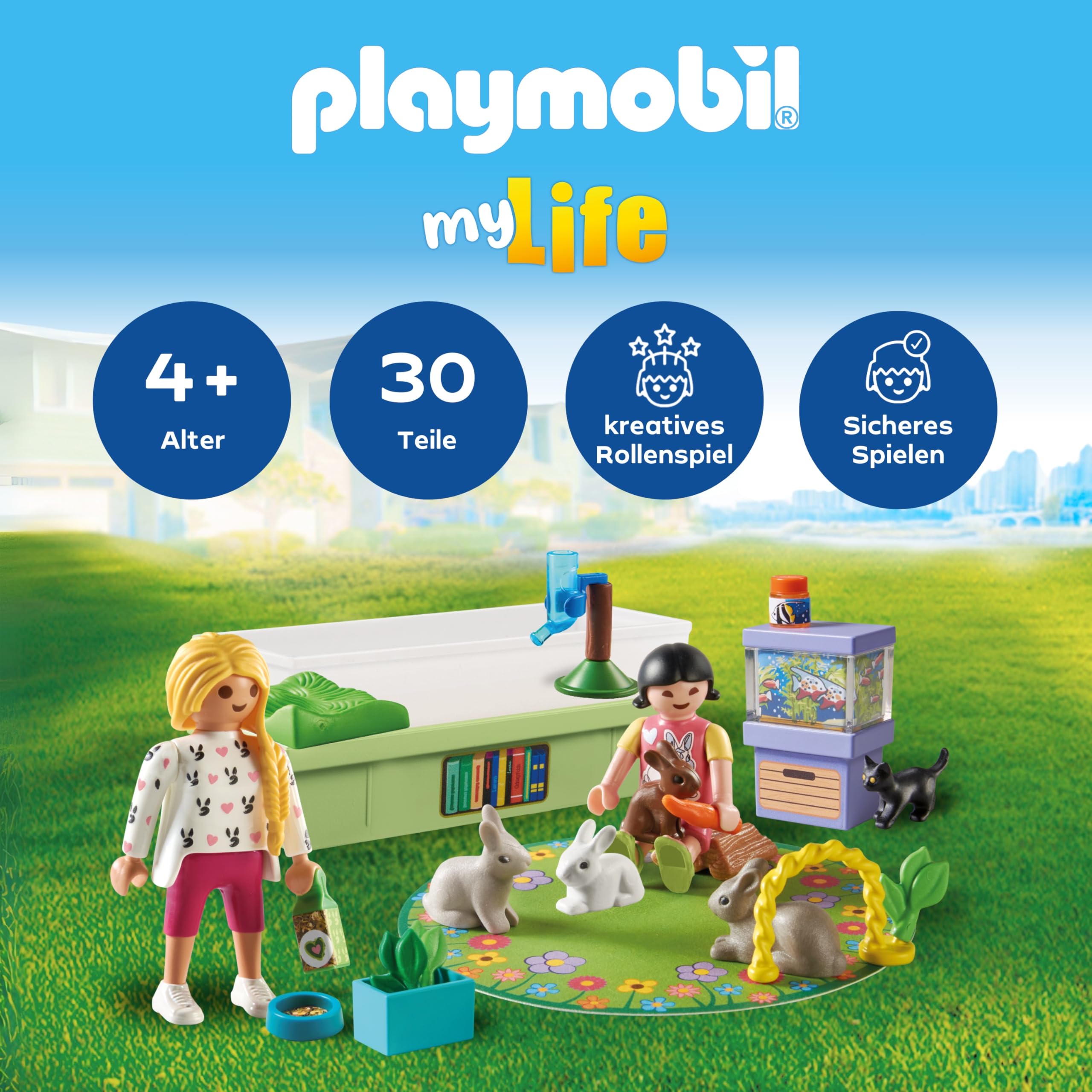 Besuche den PLAYMOBIL- PLAYMOBIL | My Life | Familie mit Hasen | Tierfiguren | Spielzeug für Kinder ab 4 Jahren | 71753 in use