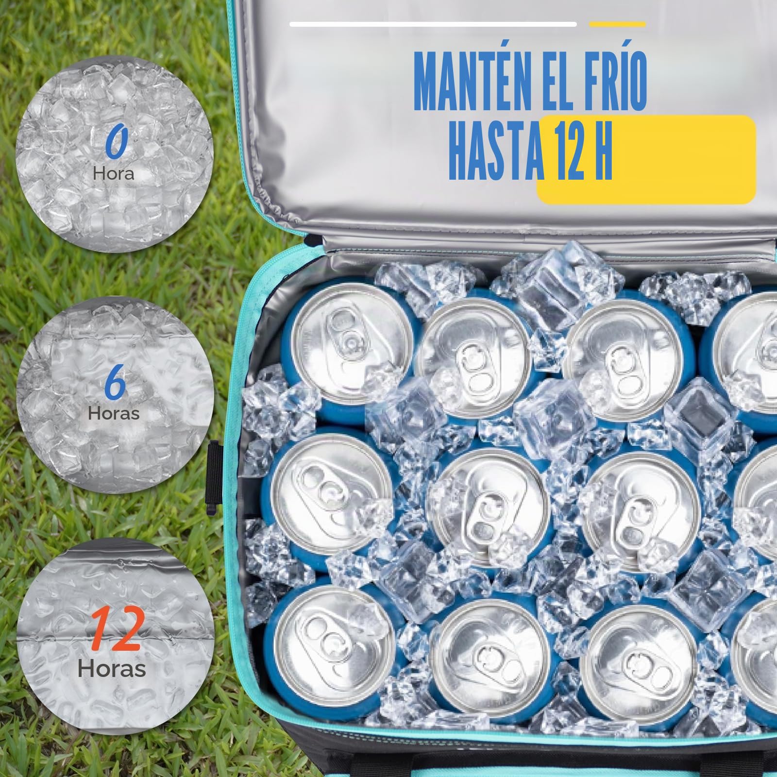INSMEER Cool Bag 40L/60 Cans Large Cool Bags Insulated,Soft Cooler Leakproof/Portable/Collapsible/Foldable Cooler Bag, with Bottle Opener&Removable Shoulder Strap, for Beach Camping Picnic