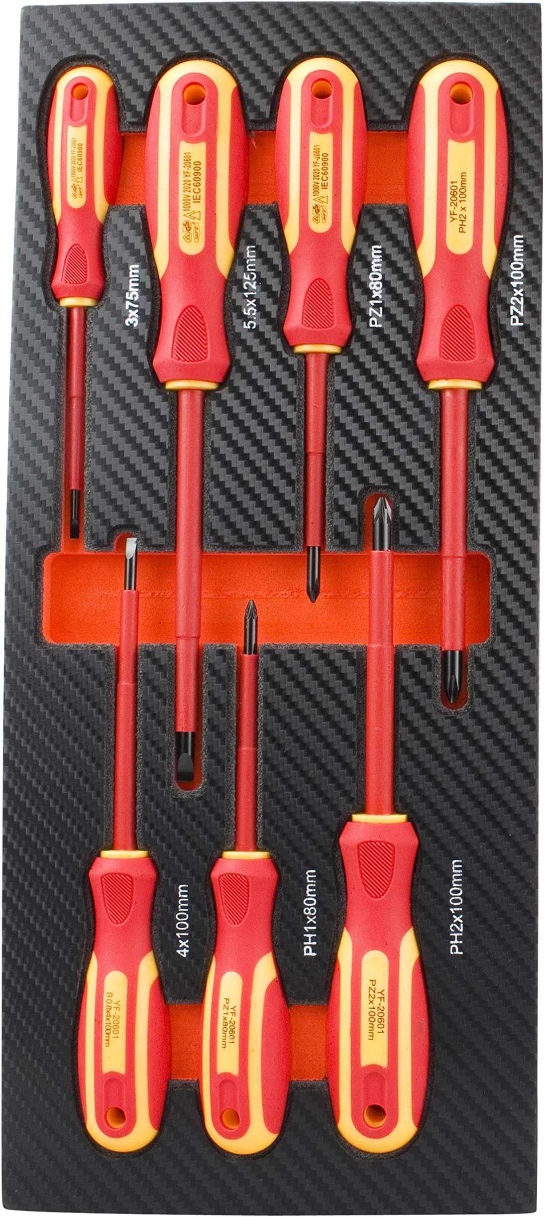 Composition of 7 VDE Screwdrivers 1000 V