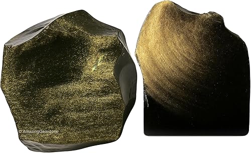 Miniatura 102 de Amazing Gemstone Cristales crudos de angelita y piedras curativas, rocas naturales para pulir, piedras y cristales crudos de bricolaje, 2 piezas