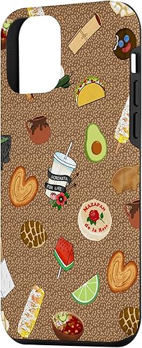 Miniatura 2 de Funda para iPhone 12 mini marrón Antojitos comida mexicana Latina Tacos Pan Dulce