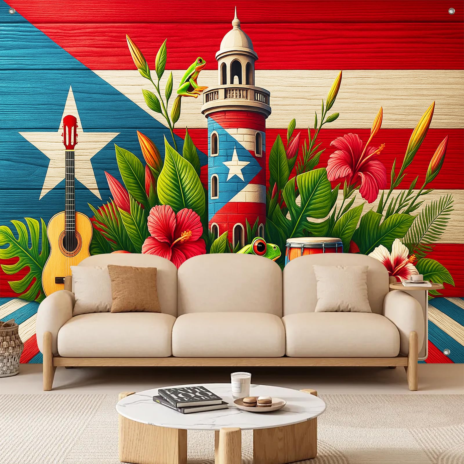 Loccor 5x3ft Fabric Old San Juan Backdrop Puerto Rico Coast National Historic Site - View #12