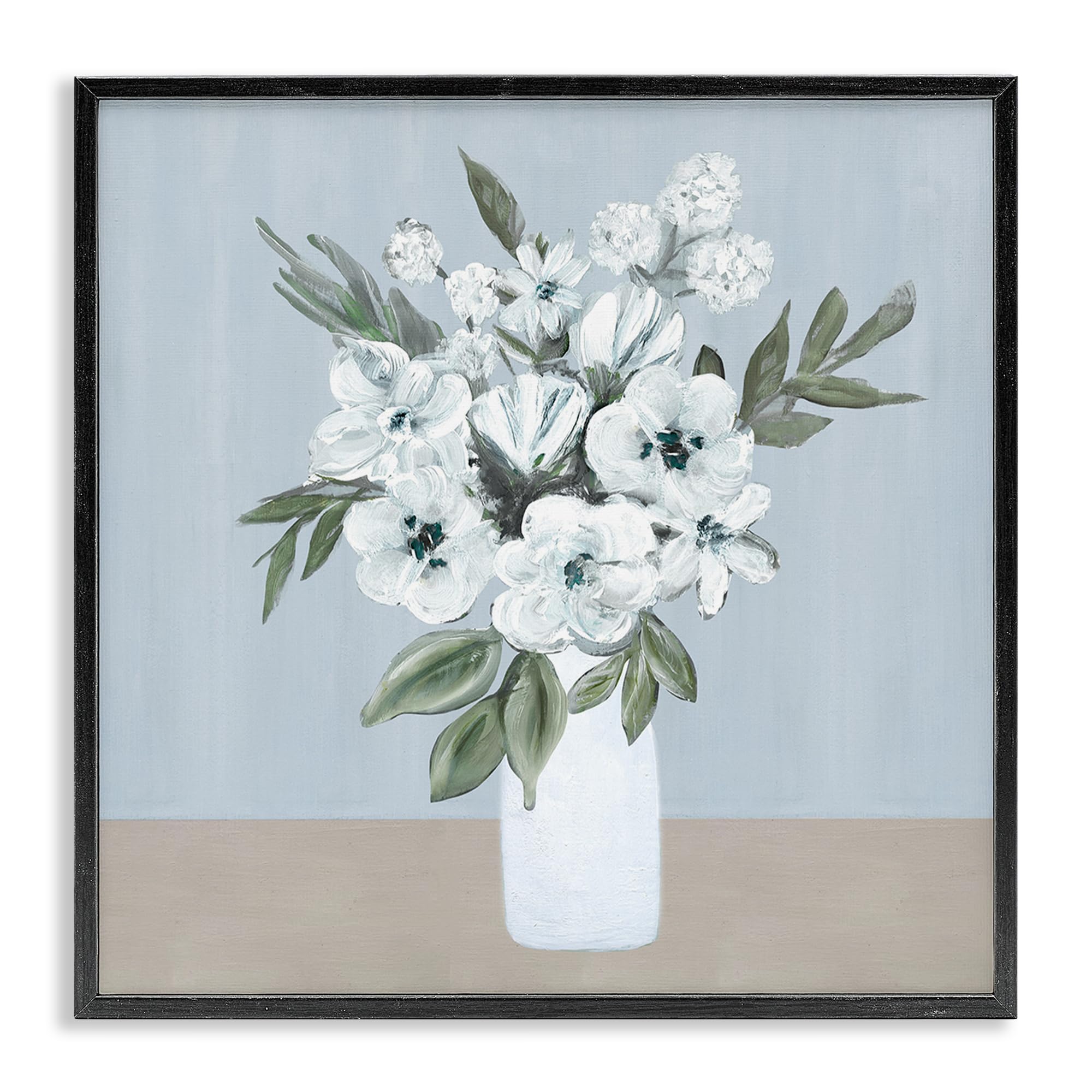 'Cerulean & White Blooms'| Framed Giclee Art