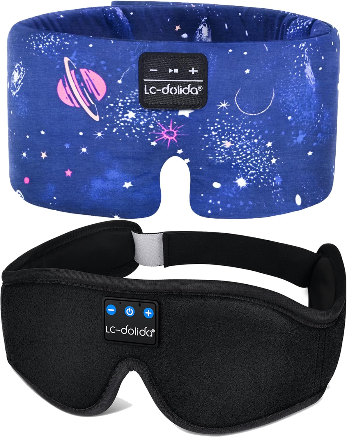 LC-dolida Sleep Mask with Bluetooth Headphones and Silk Sleep Mask
