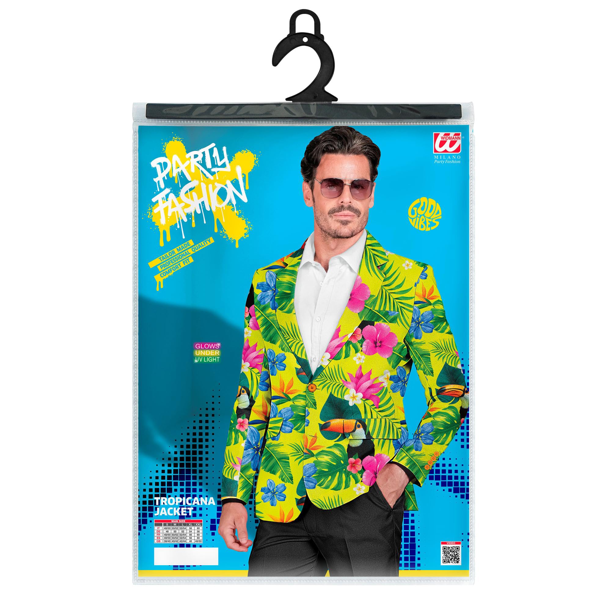 W WIDMANN Milano Party Fashion - Veste Party Fashion, Veste de Costume, Showmen, Costumes de Carnaval