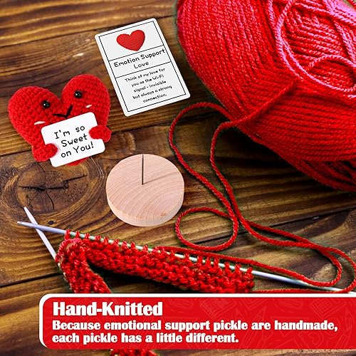 Miniatura 7 de BABORUI Amor de apoyo emocional, hecho a mano, soporte emocional de ganchillo para novia, novio, esposa, marido, apoyo emocional, regalos para el