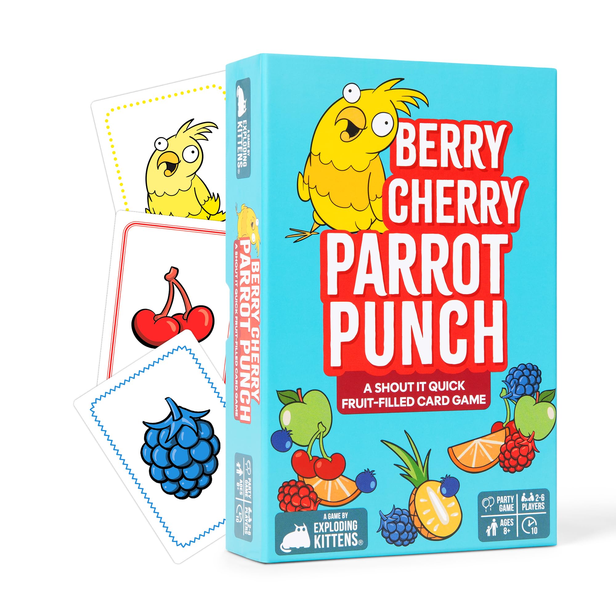 Exploding Kittens Berry Cherry Parrot Punch, 2-6 Players Age 8+