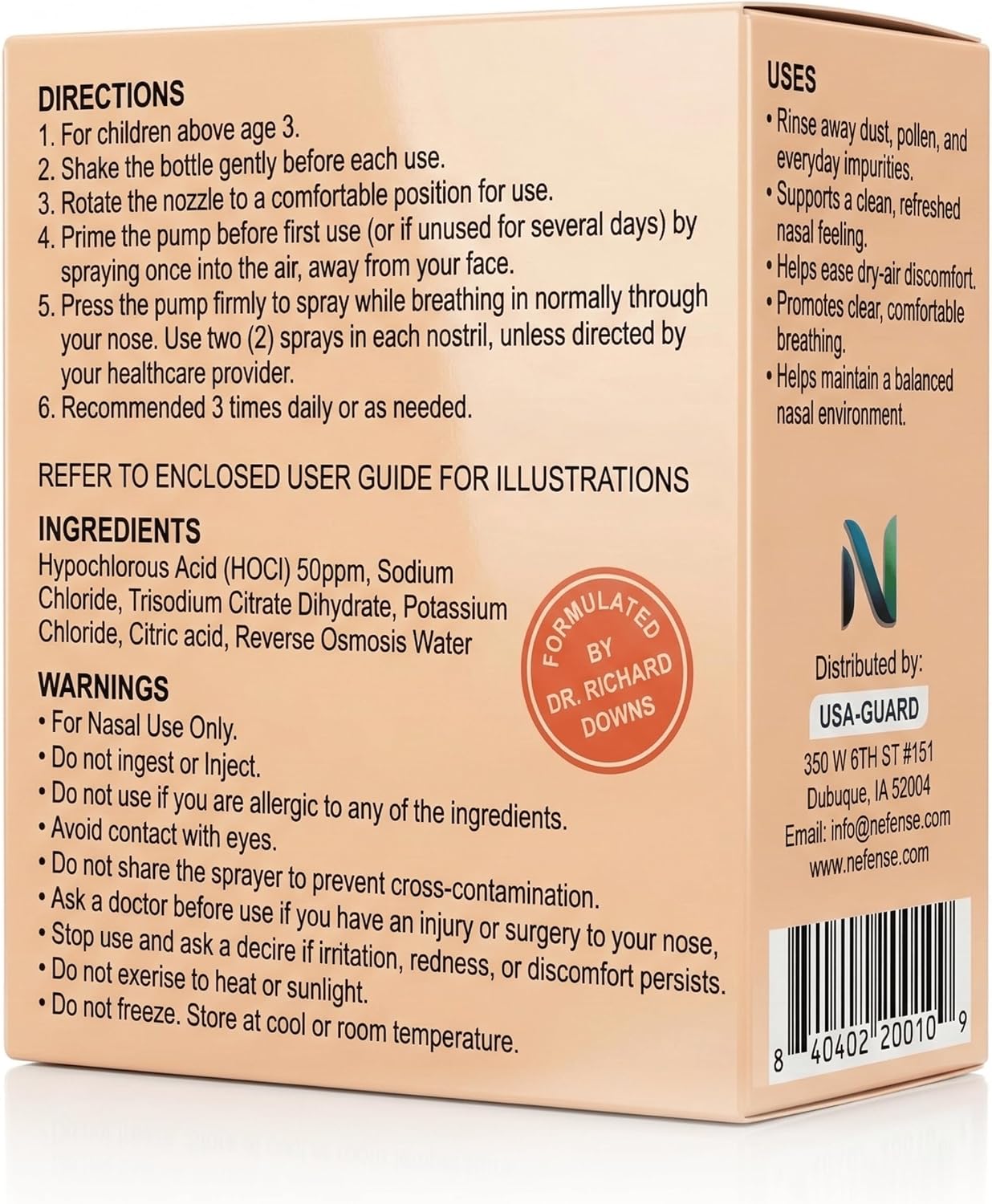 Kids Nasal Spray - HypoNasal Junior, Doctor Approved Hypochlorous Acid Antimicrobial Spray Cleanses Irritants Causing Childhood Congestion Inflammation Allergies and Irritation, Opens Airways
