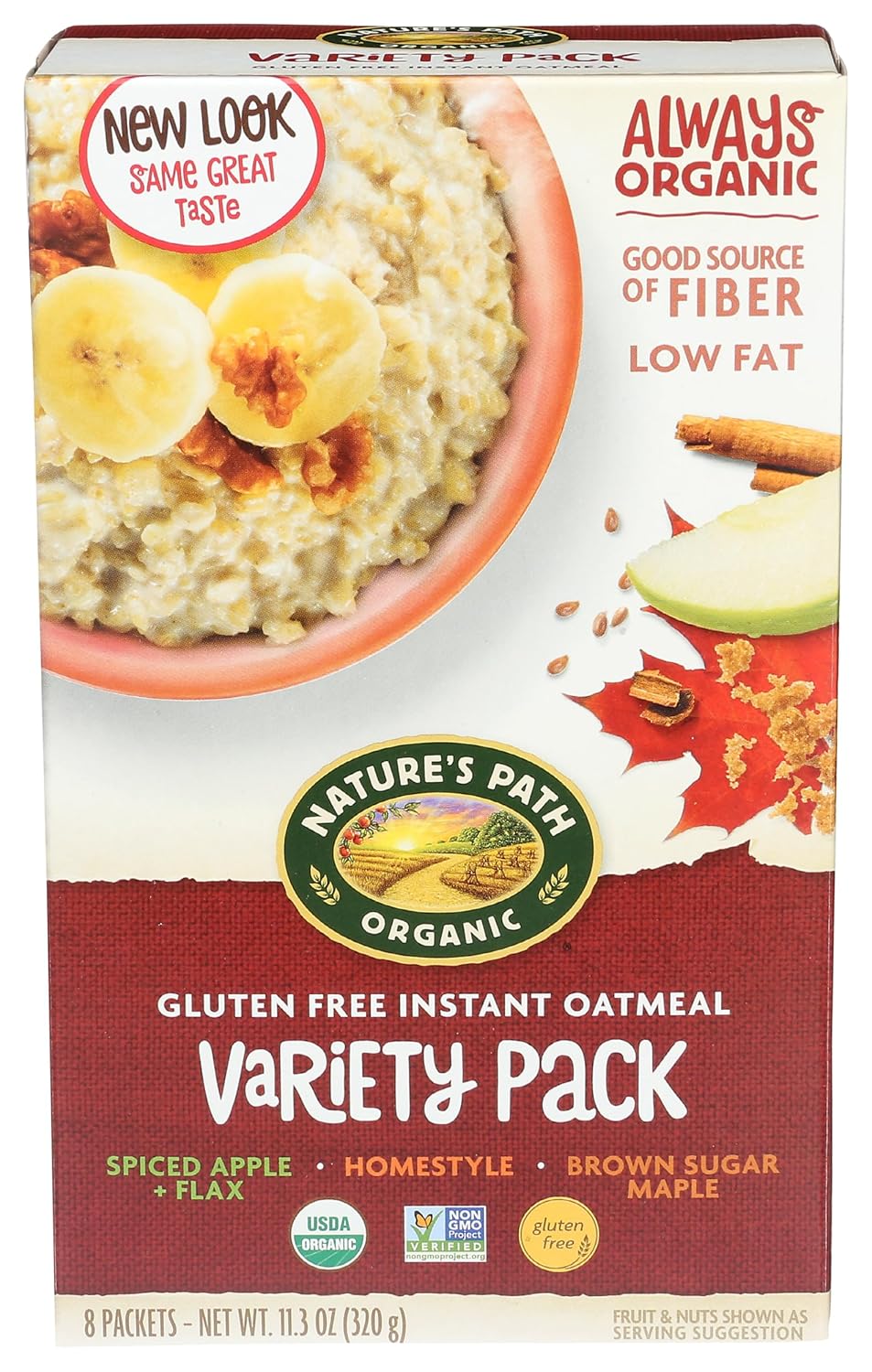 Avena Instantánea Nature's Path, Sabor Manzana Especiada, 8 Unidades