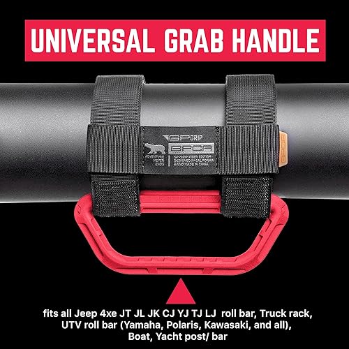 Miniatura 10 de GPCA Asa universal para Jeep Wrangler todos los modelos, UTV, ATV, barcos y más, mango de barra antivuelco se adapta a diámetro de 1 a 5.5 pulgadas