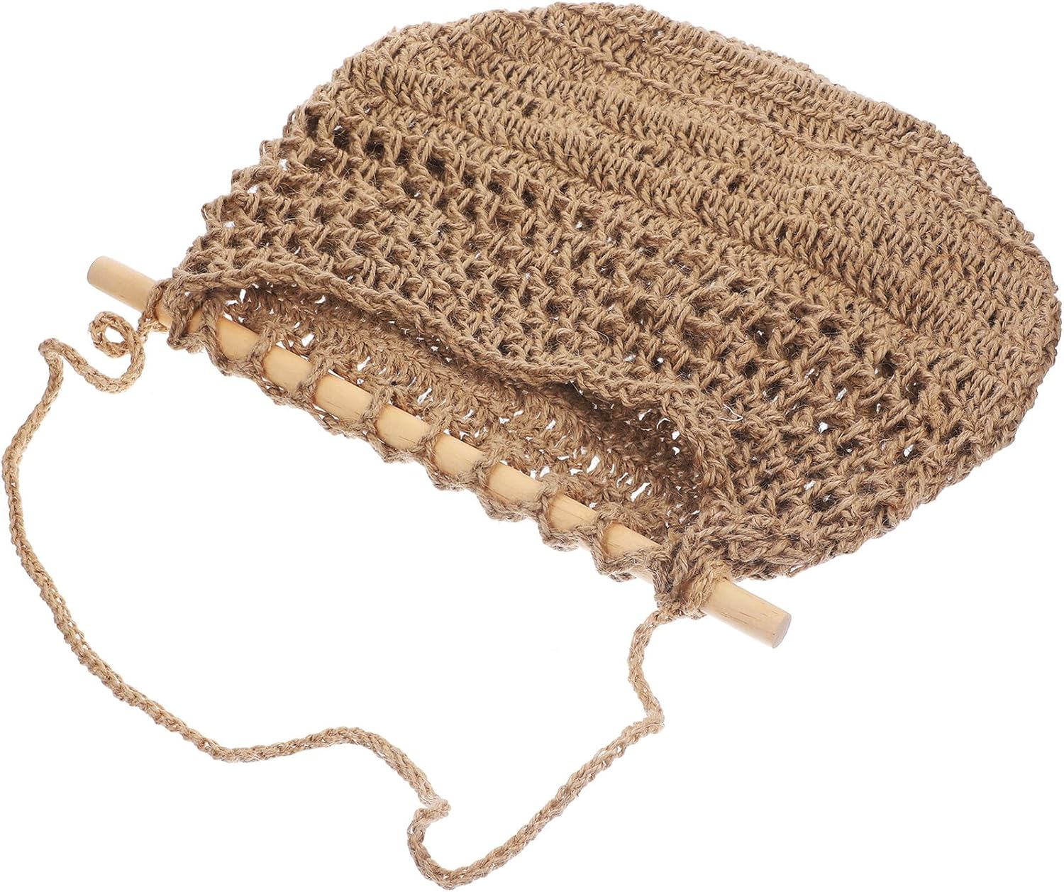 Bohemian Woven Fruit Hanging Basket 68.5x35 Cm Single Layer Jute Fruit Net Bag Kitchen Wall Storage Organizer and Vegetables