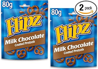 2x 80g Milk Chocolate Coated Pretzel Snacks   Bundled by GetInStyle Shop
