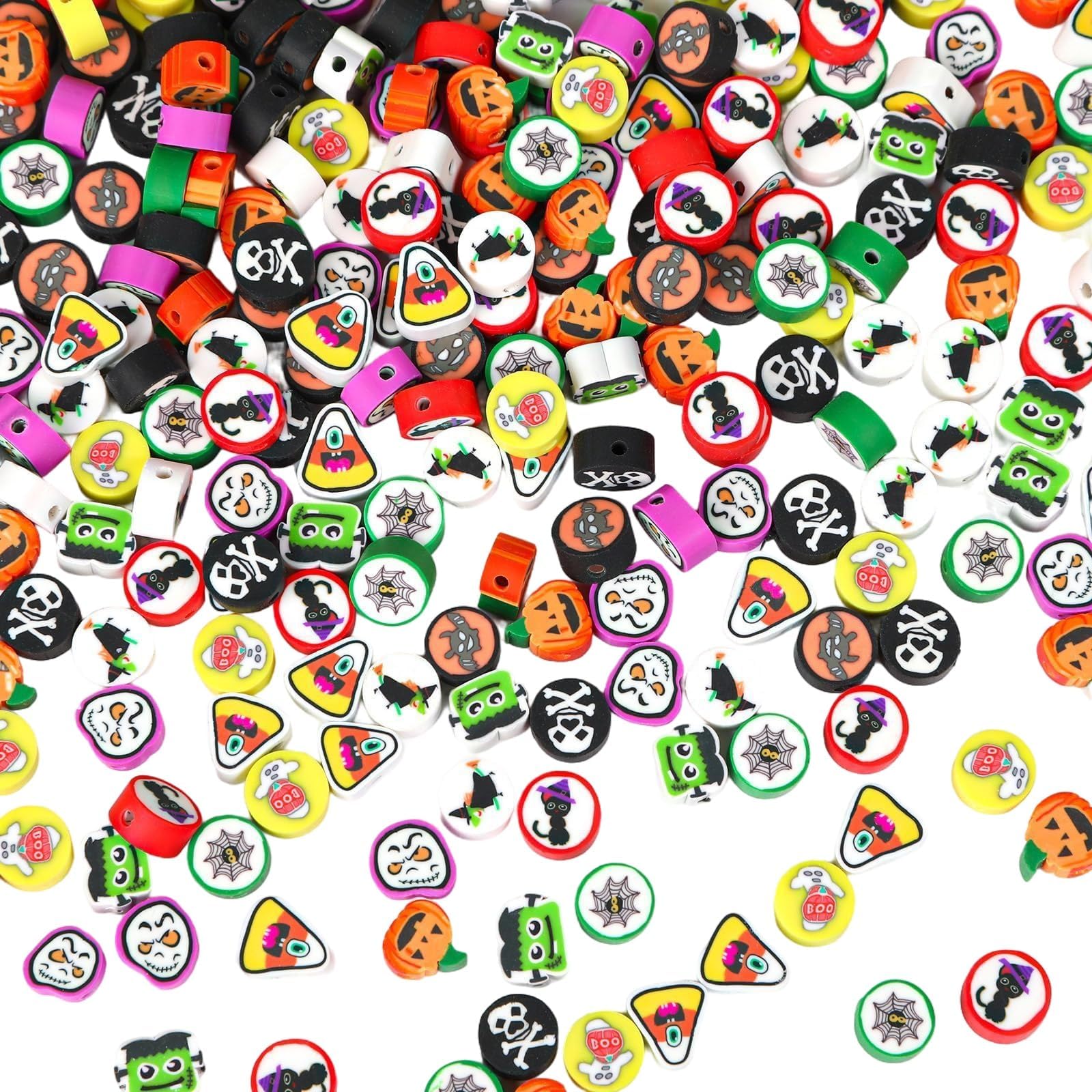 Augshy 300PCS Halloween Polymer Clay Beads for Bracelets Jewelry Making โ image 1
