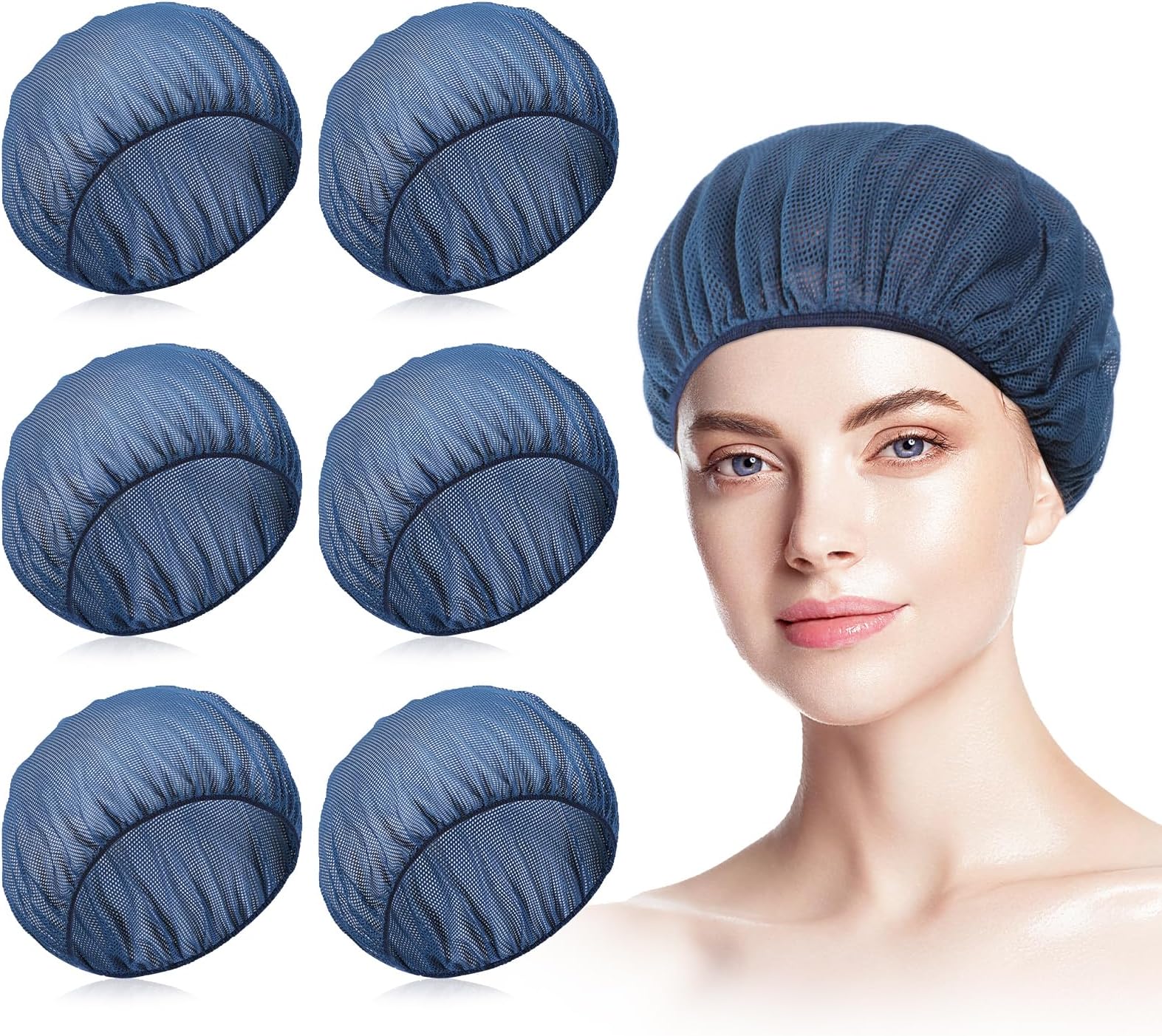 Abeillo 6Pcs Mesh Hair Nets for Sleeping, Reusable Sleep Caps for Women with Curly Hair