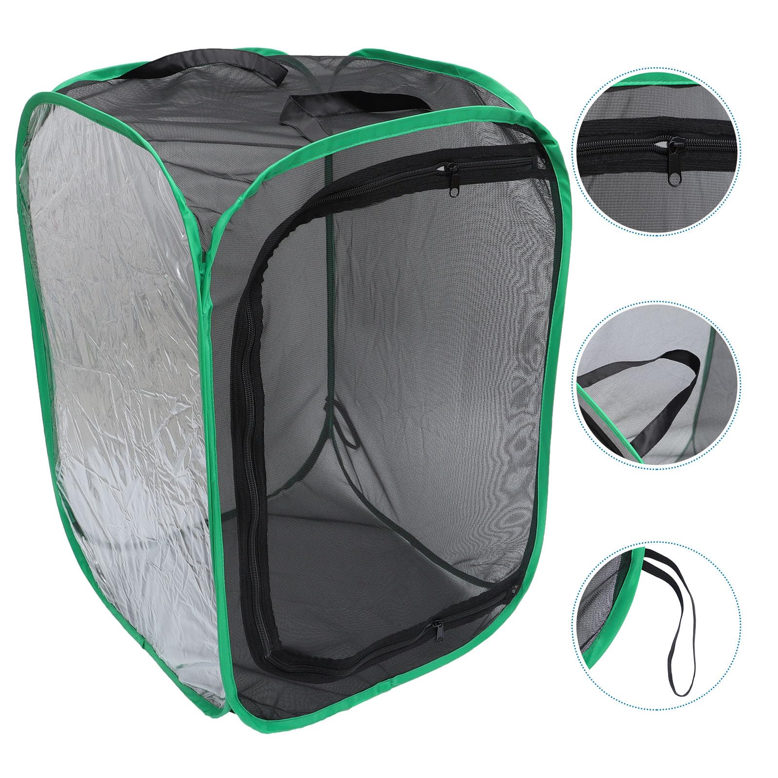 Beavorty Jaula Plegable para Insectos Red Transpirable y Buena Ventilación, Incubadora Translúcida Práctica para Mariposas, Fácil de Almacenar y Usar