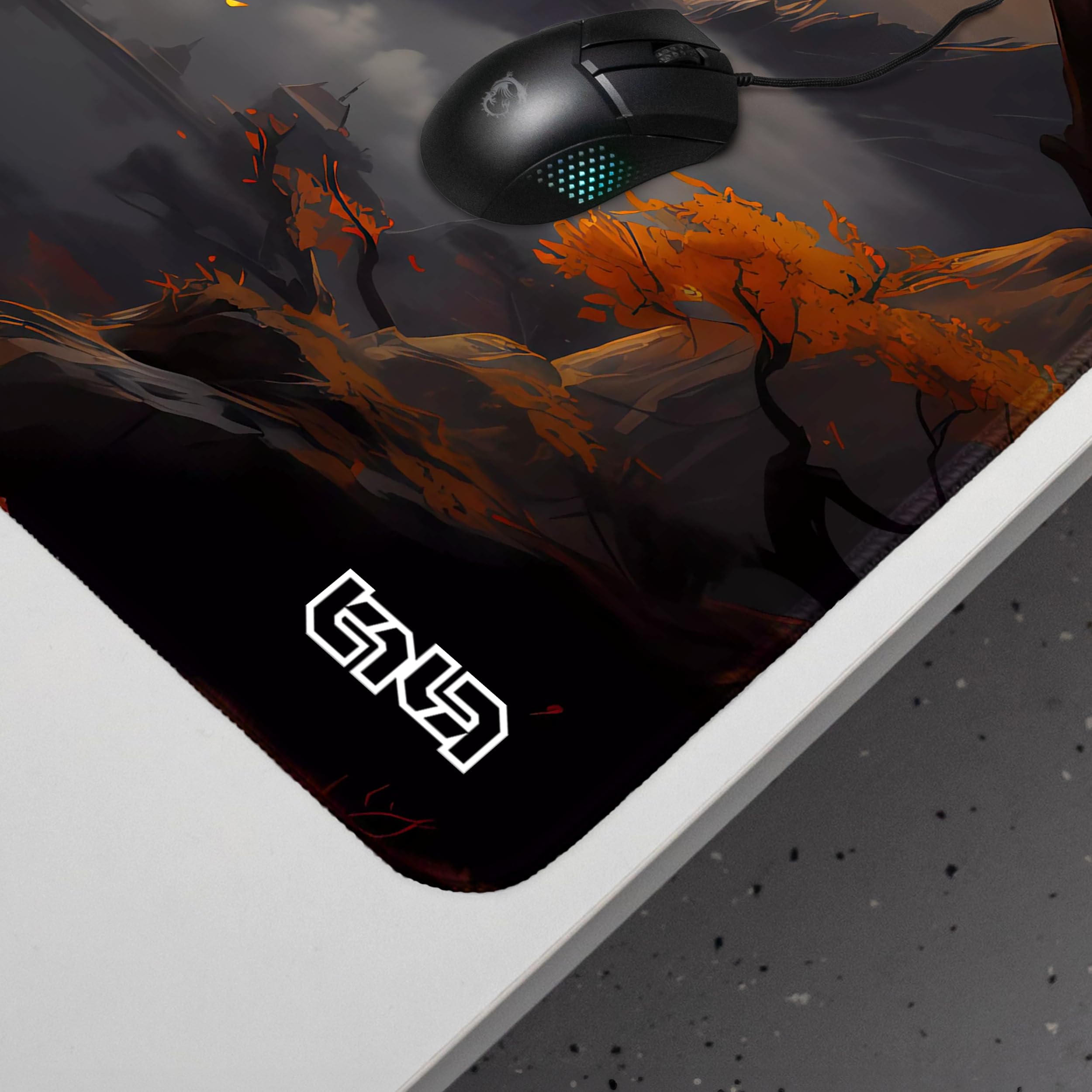 Tilt Tappetino Mouse XXL 100x50 cm | Antiscivolo Sottomano Scrivania | Impermeabile Tappetino Mouse Gaming | Accessori Scrivania Ufficio e PC | Tappetino Scrivania Grande (Monk's Zen)