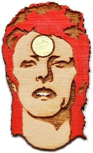 Rockstar Lapel Pin | Stardust Hand Painted Wood Brooch