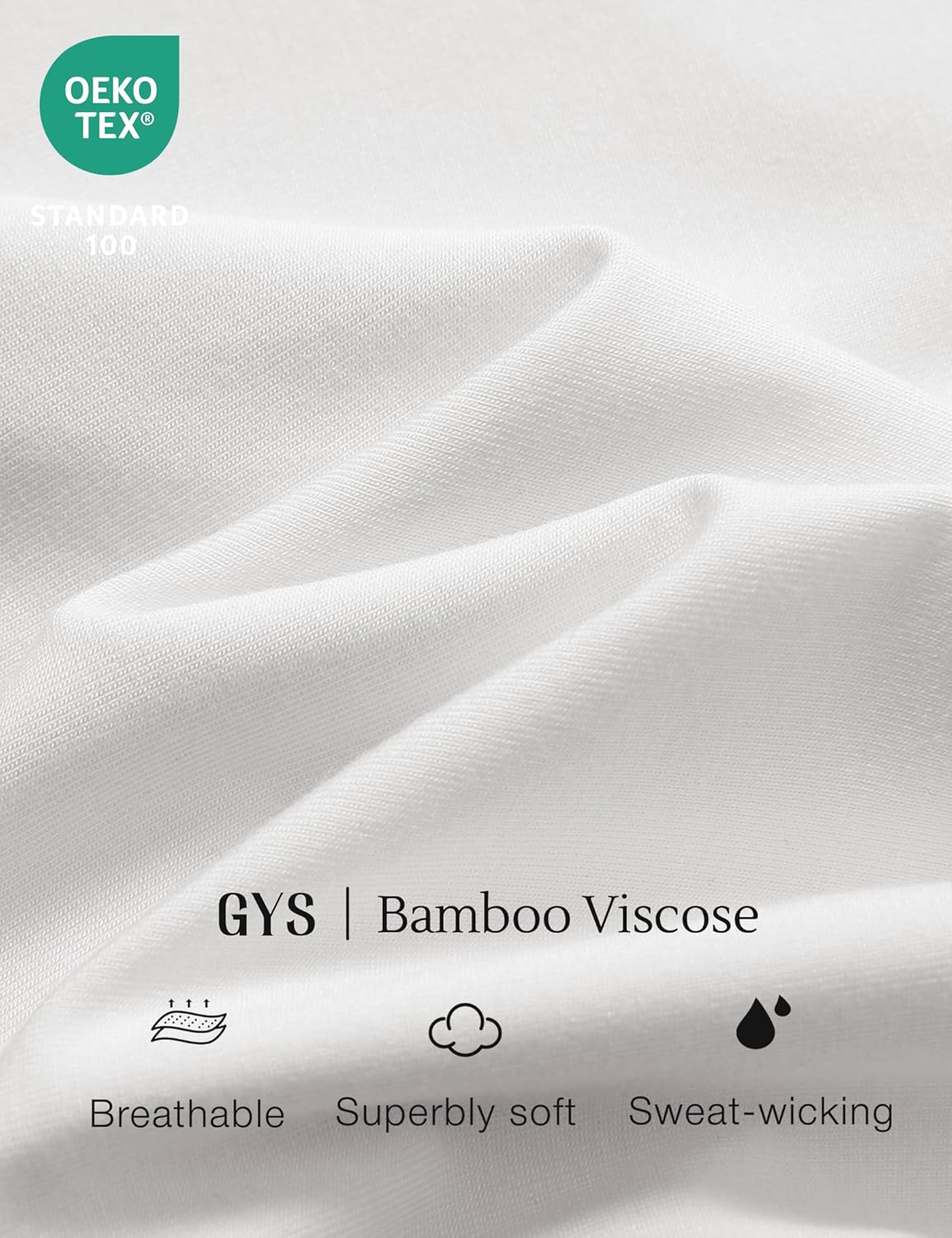 GYS Bamboo Viscose Pajama Tops for Women Long Sleeve Tees Crew Neck Sleep Shirt - Image 6